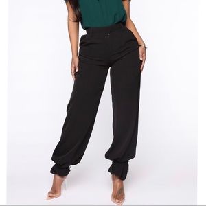 Fashion Nova - High Waist Trousers Ankle Ties